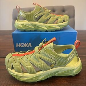 Hoka One One Women's Sandals Green with Orange Accents